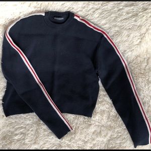 Brandy Melville navy sweater knit top